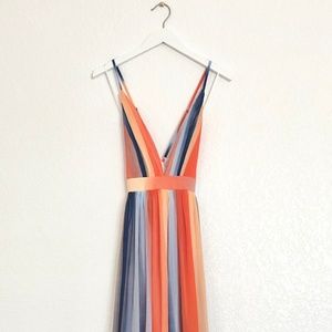 VICIDOLLS NWT Striped Maxi Summer NYE Dress Size M